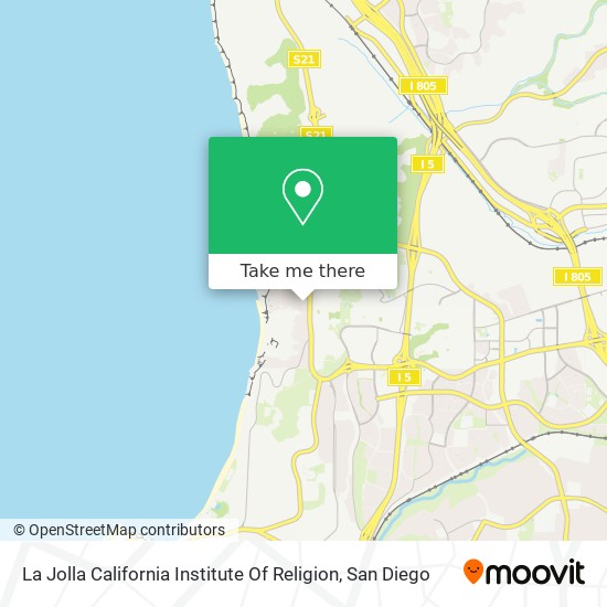 La Jolla California Institute Of Religion map