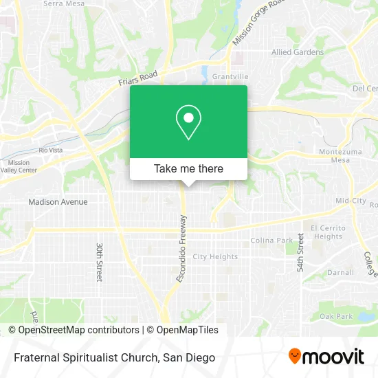 Mapa de Fraternal Spiritualist Church