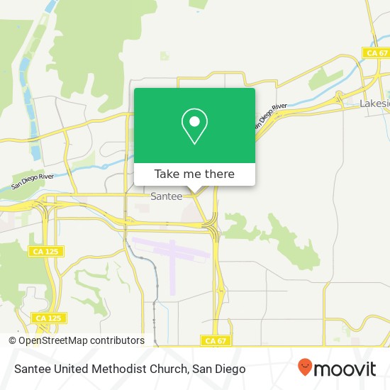 Santee United Methodist Church map