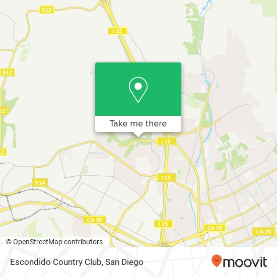 Escondido Country Club map