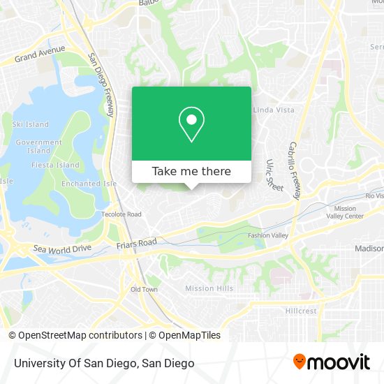 Mapa de University Of San Diego