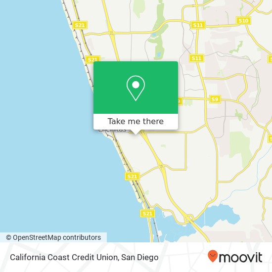 Mapa de California Coast Credit Union