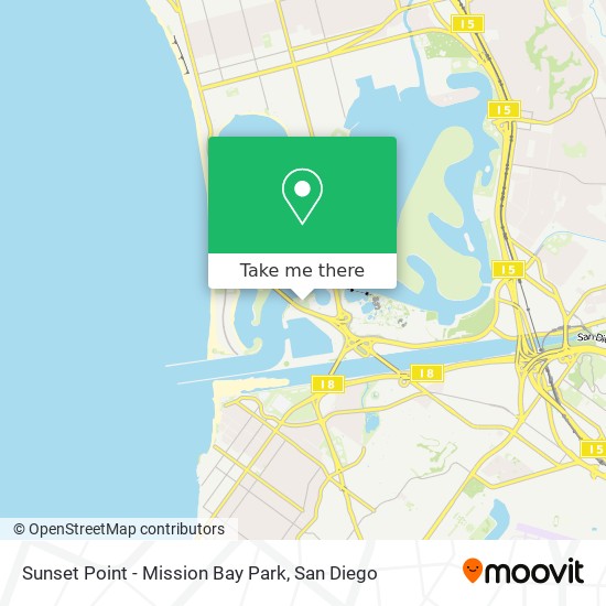 Sunset Point - Mission Bay Park map