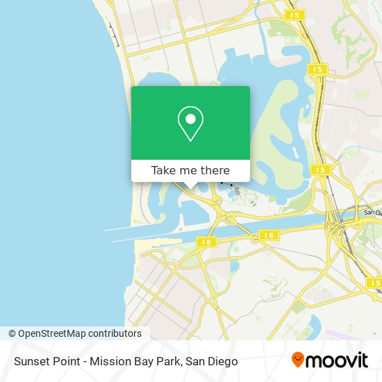 Mapa de Sunset Point - Mission Bay Park