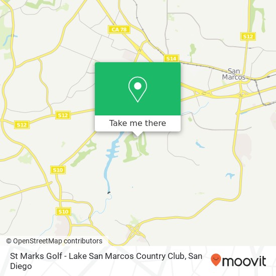 Mapa de St Marks Golf - Lake San Marcos Country Club