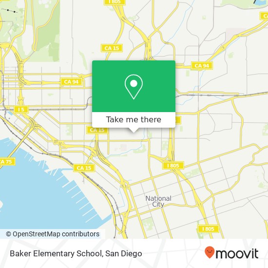 Baker Elementary School map