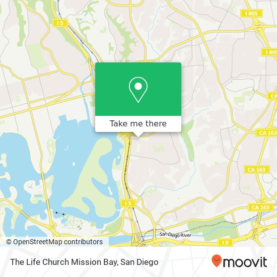 The Life Church Mission Bay map