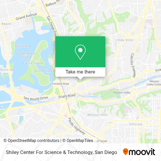 Shiley Center For Science & Technology map