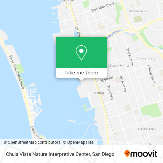 Chula Vista Nature Interpretive Center map