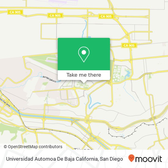 Mapa de Universidad Automoa De Baja California