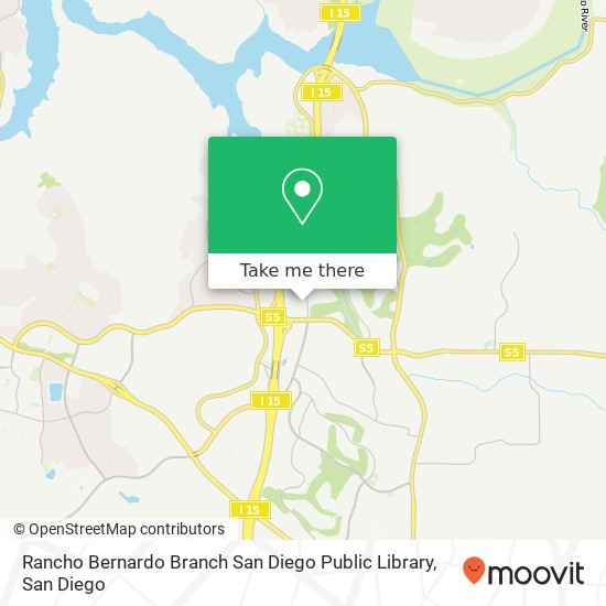 Mapa de Rancho Bernardo Branch San Diego Public Library