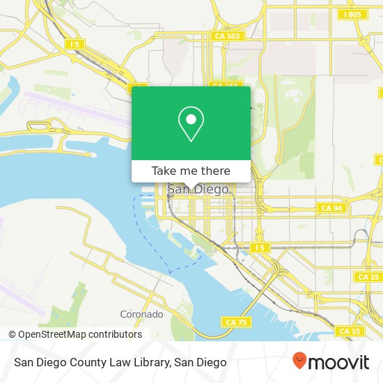 Mapa de San Diego County Law Library