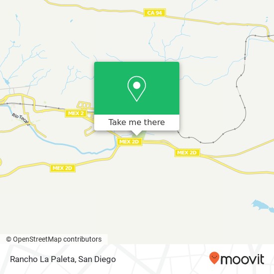 Rancho La Paleta map