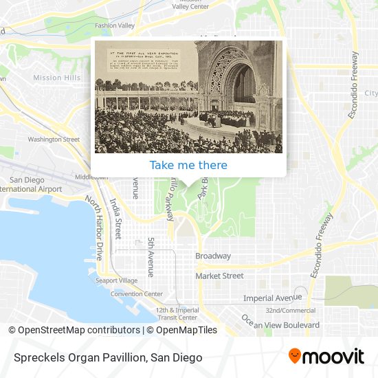 Spreckels Organ Pavillion map