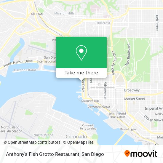 Mapa de Anthony's Fish Grotto Restaurant