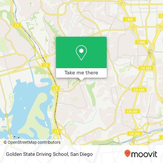 Golden State Driving School map