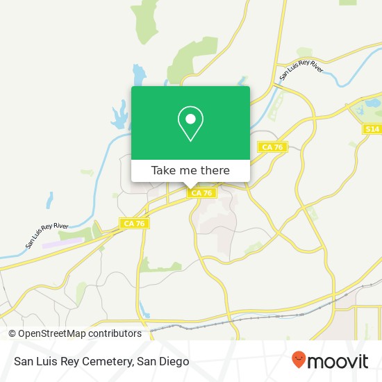 San Luis Rey Cemetery map