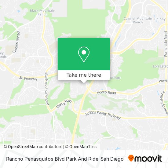 Rancho Penasquitos Blvd Park And Ride map