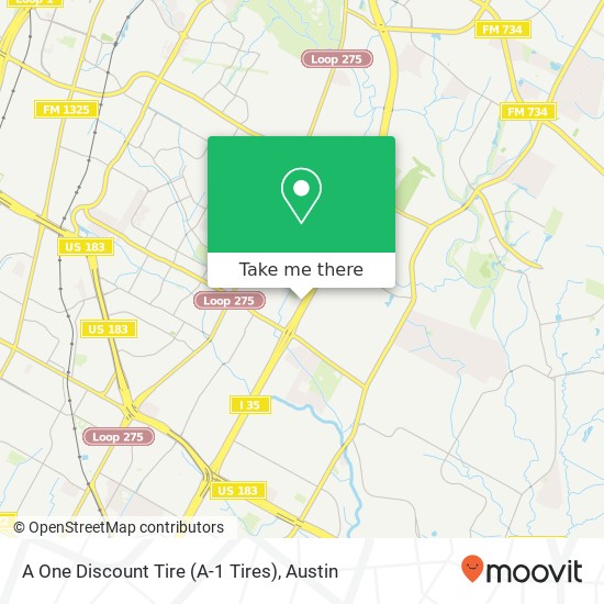 A One Discount Tire (A-1 Tires) map