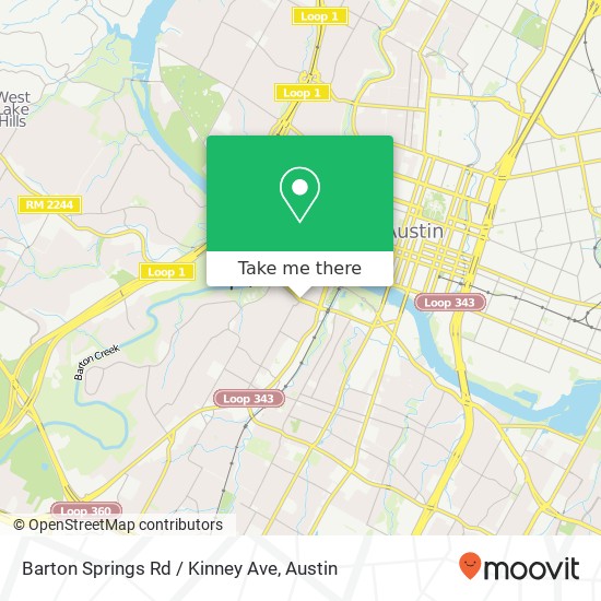 Mapa de Barton Springs Rd / Kinney Ave