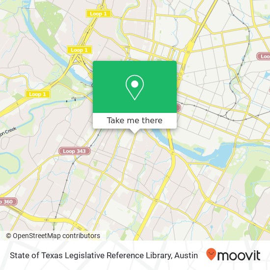 Mapa de State of Texas Legislative Reference Library