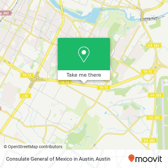 Mapa de Consulate General of Mexico in Austin