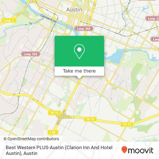 Mapa de Best Western PLUS-Austin (Clarion Inn And Hotel Austin)