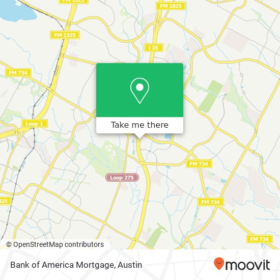 Mapa de Bank of America Mortgage