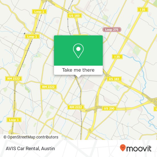 Mapa de AVIS Car Rental