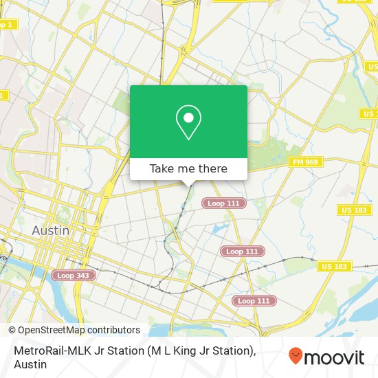 MetroRail-MLK Jr Station (M L King Jr Station) map