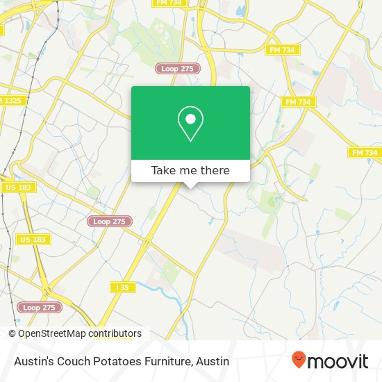 Mapa de Austin's Couch Potatoes Furniture