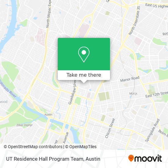 UT Residence Hall Program Team map