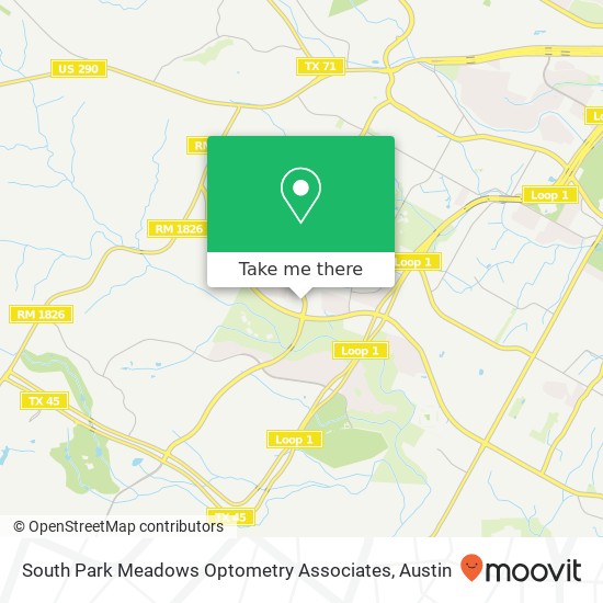 South Park Meadows Optometry Associates map