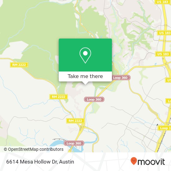6614 Mesa Hollow Dr map