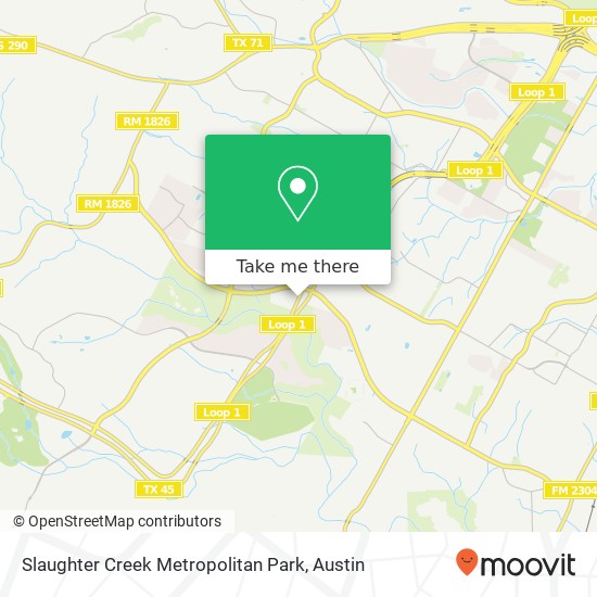Mapa de Slaughter Creek Metropolitan Park