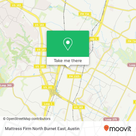 Mattress Firm North Burnet East map