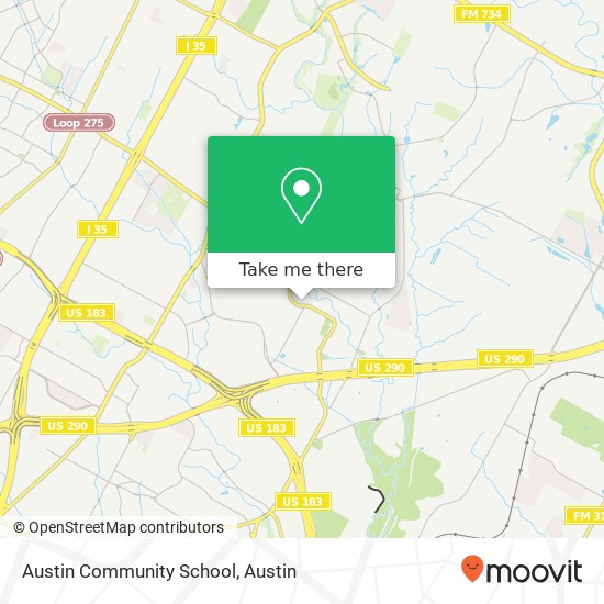 Austin Community School map