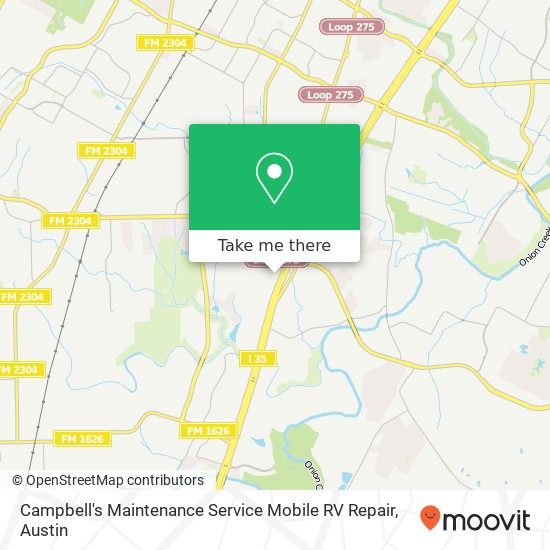 Campbell's Maintenance Service Mobile RV Repair map