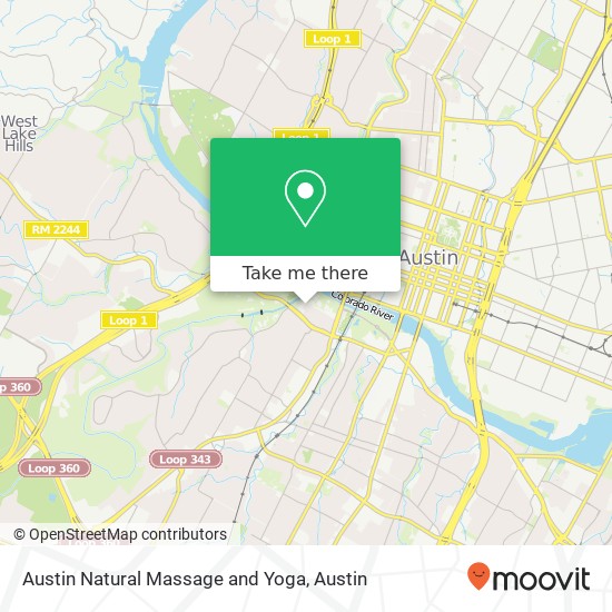 Austin Natural Massage and Yoga map