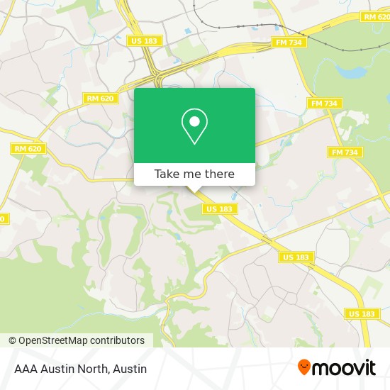 AAA Austin North map