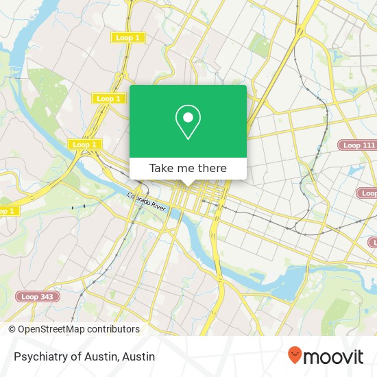 Psychiatry of Austin map