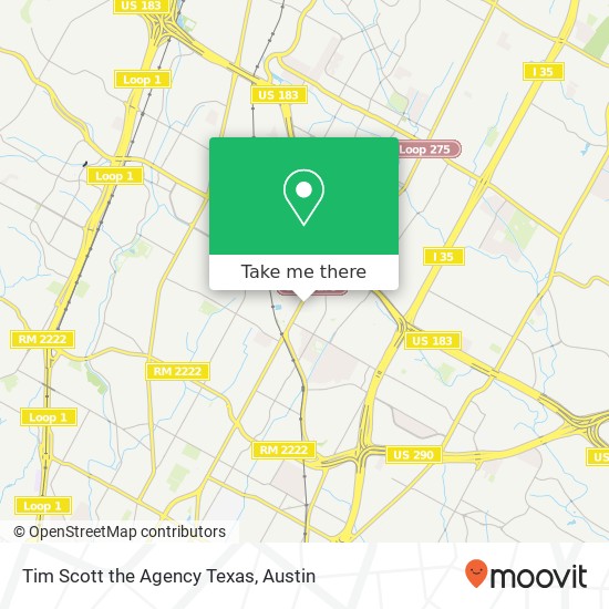 Mapa de Tim Scott the Agency Texas