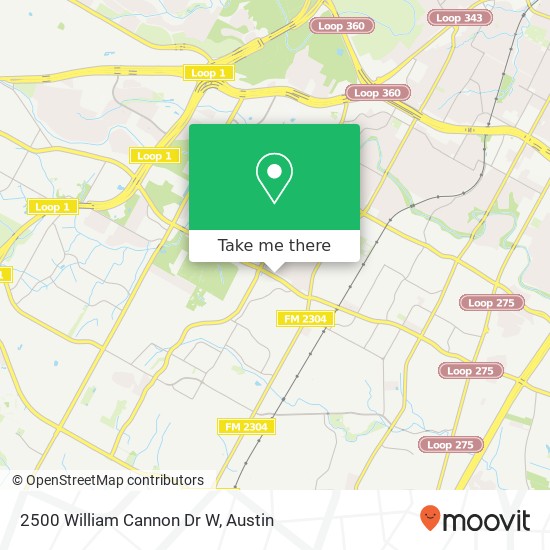 Mapa de 2500 William Cannon Dr W