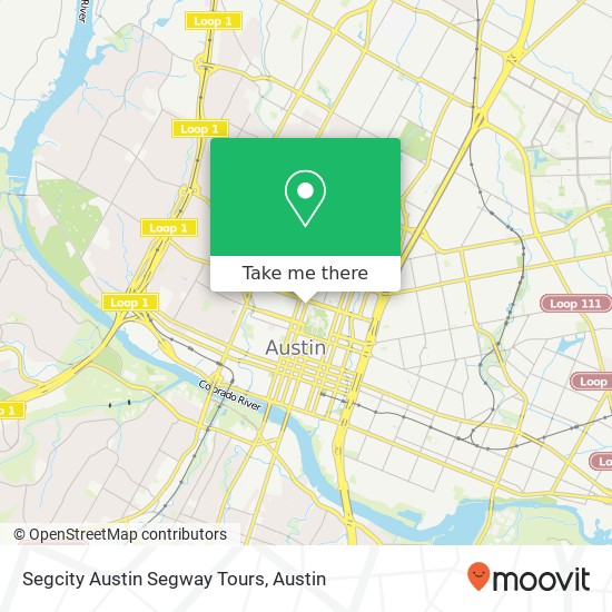 Mapa de Segcity Austin Segway Tours