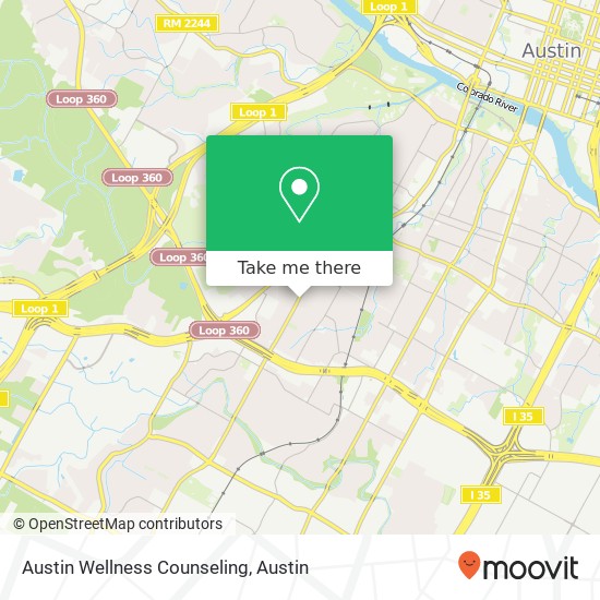 Austin Wellness Counseling map