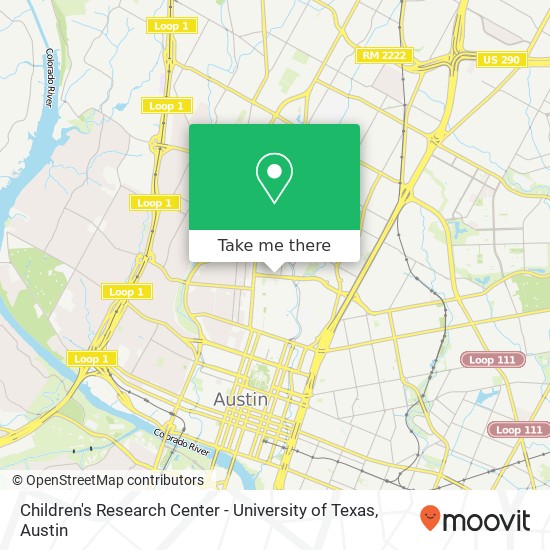 Children's Research Center - University of Texas map