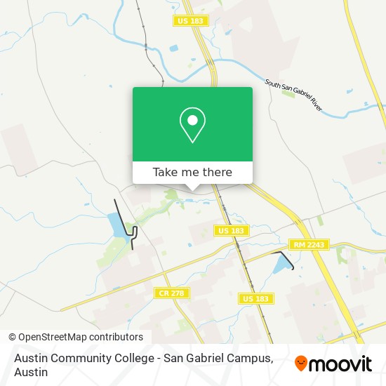 Mapa de Austin Community College - San Gabriel Campus