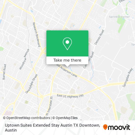 Uptown Suites Extended Stay Austin TX Downtown map