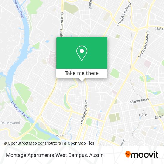 Mapa de Montage Apartments West Campus