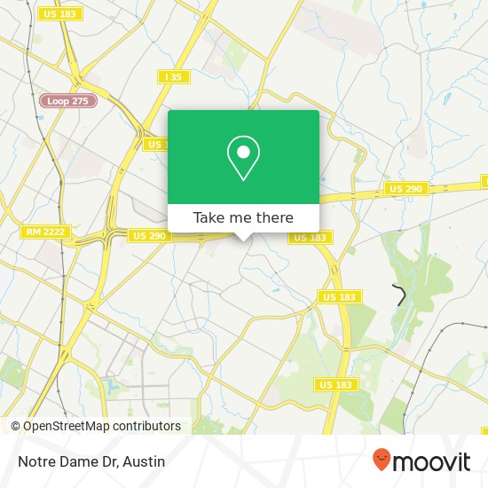 Notre Dame Dr map